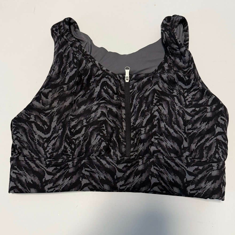 Varley Fay Bra in Dark Mono Zebra